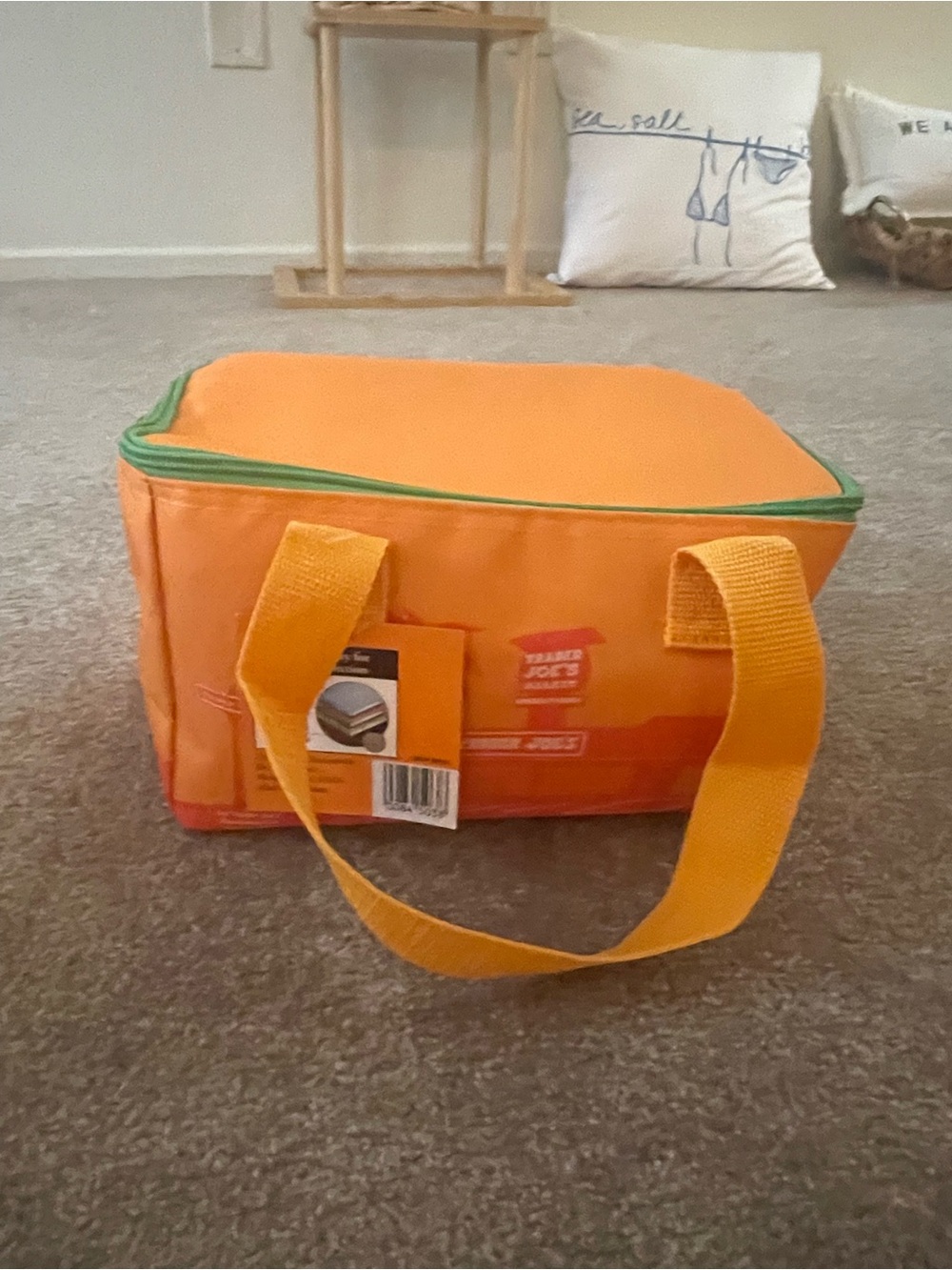 Trader Joe's Orange Insulated Lunch Cooler Bag